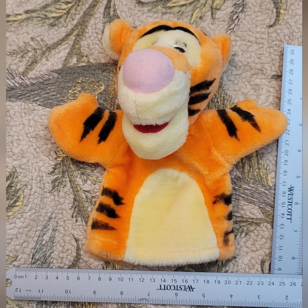 Disney Tigger hand puppet approx 6" Plush stuffie animal
